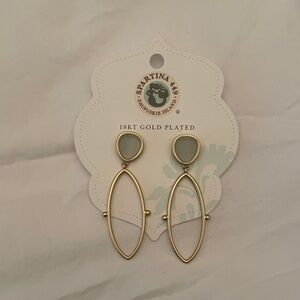 Spartina 449 Gold Oval Drop Earrings